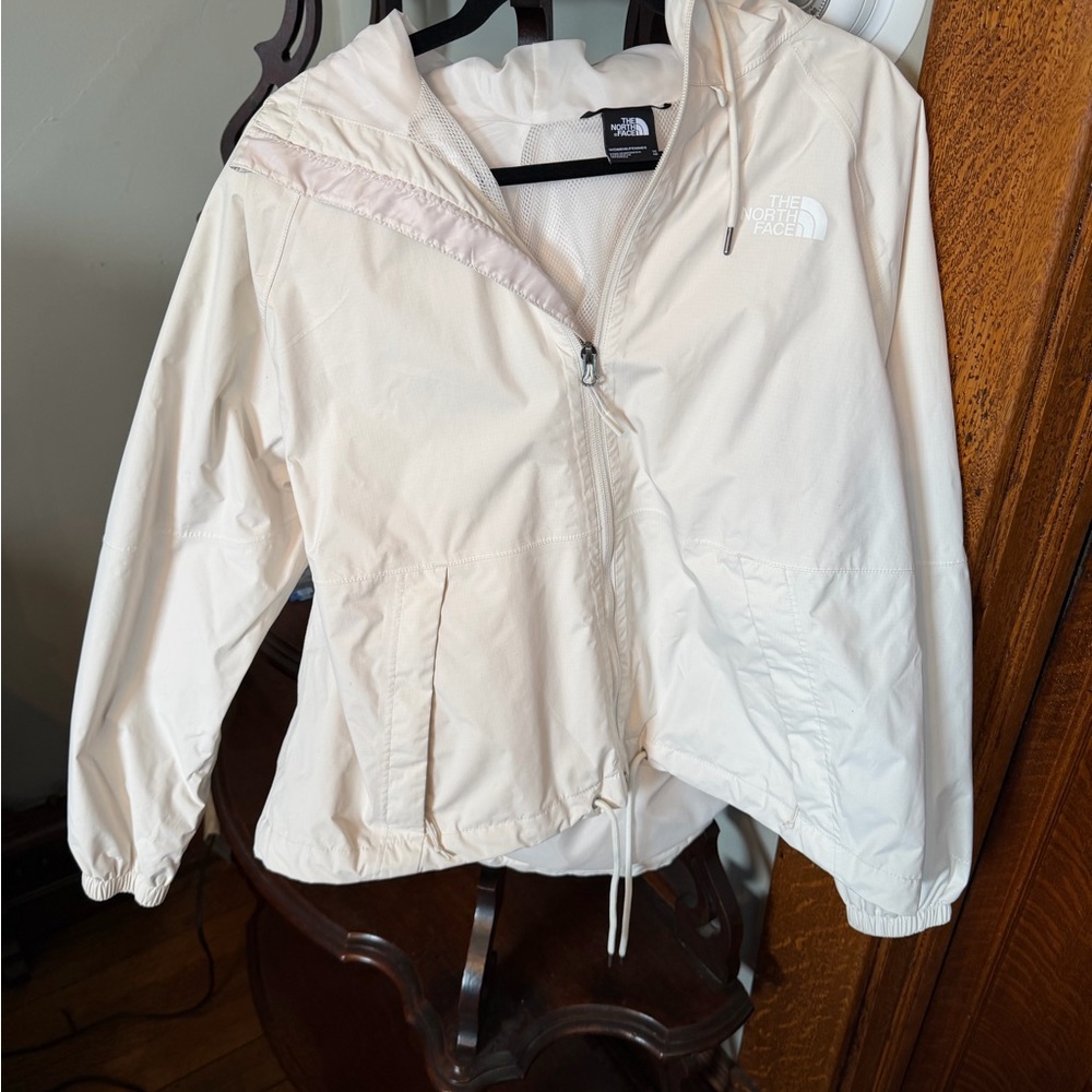 The North Face Antora White Rain Hooded Jacket Women’s 1X